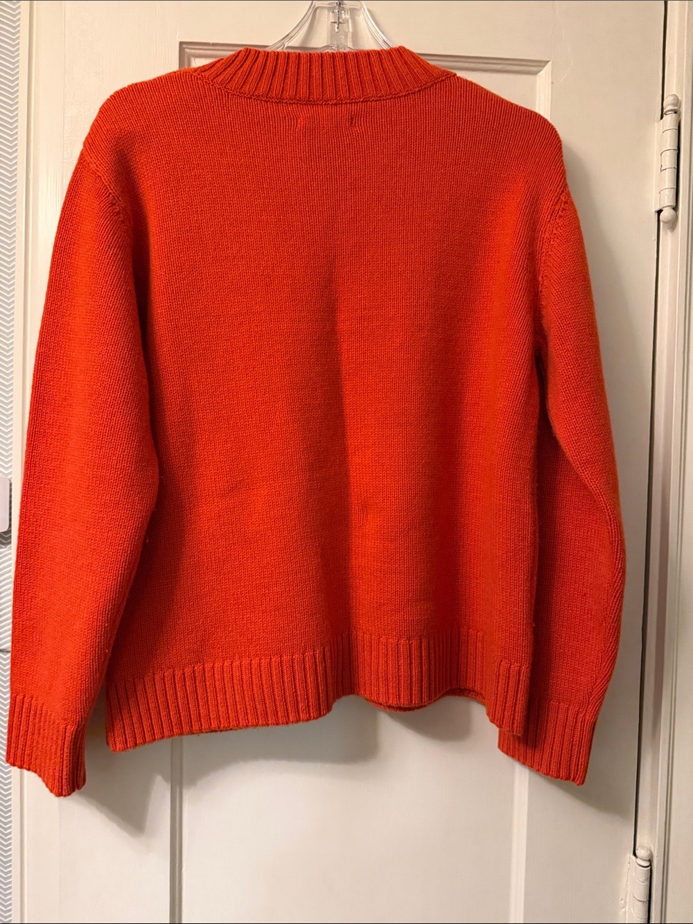 Outerknown Classic Cashmere Crewneck Women’s Sweater in Red - Picture 5 of 5